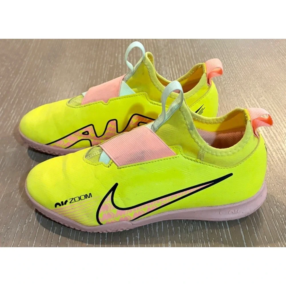 Nike Jr. Mercurial Zoom Vapor 15 Size 3.5Y Yellow Strike/Volt Ice DJ5619-780